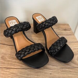 DV by Dolce Vita Women's Black Braided Heels
